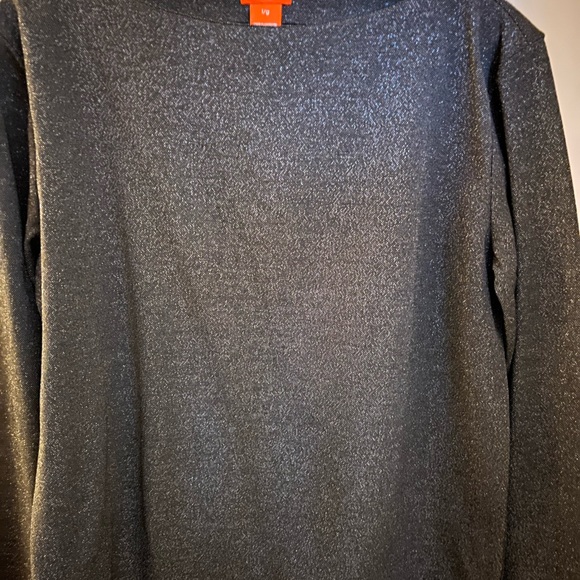 Joe Fresh Boxy Sparkly Black Top Size Large - Picture 3 of 5